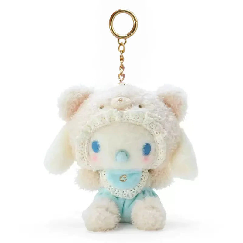 20CM Kawali Kuromi Hello Kitty My Melody Cinnamoroll Pillow Plush Toys Plushie Keychain Stuffed Doll Pendant for Kid Gift