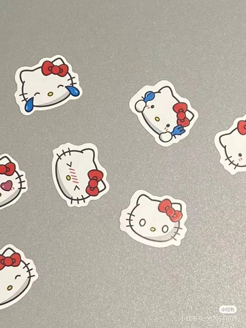 500pcs Hello Kitty Cute Stickers Cartoon Anime Stationery Art Supplies Party Envelope Sealing Decor Toys Baby Shower Party Gift