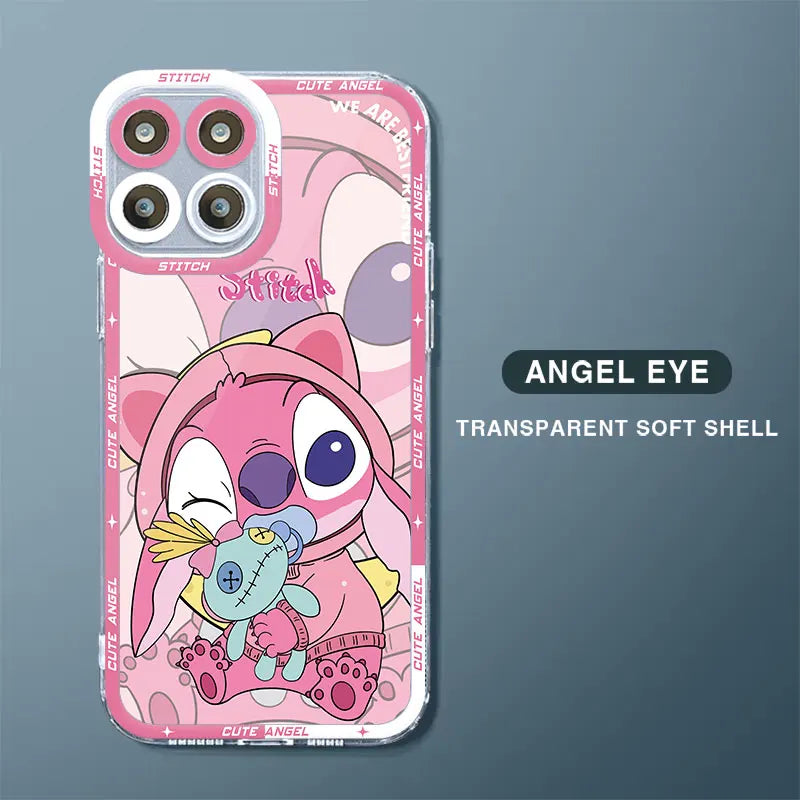 Case For Huawei Honor X8 4G X8a X9a 5G 90 Lite Angel Eye Funda Bumper TPU Phone Cover Clear Silicone Shell Stitch Angel Cute