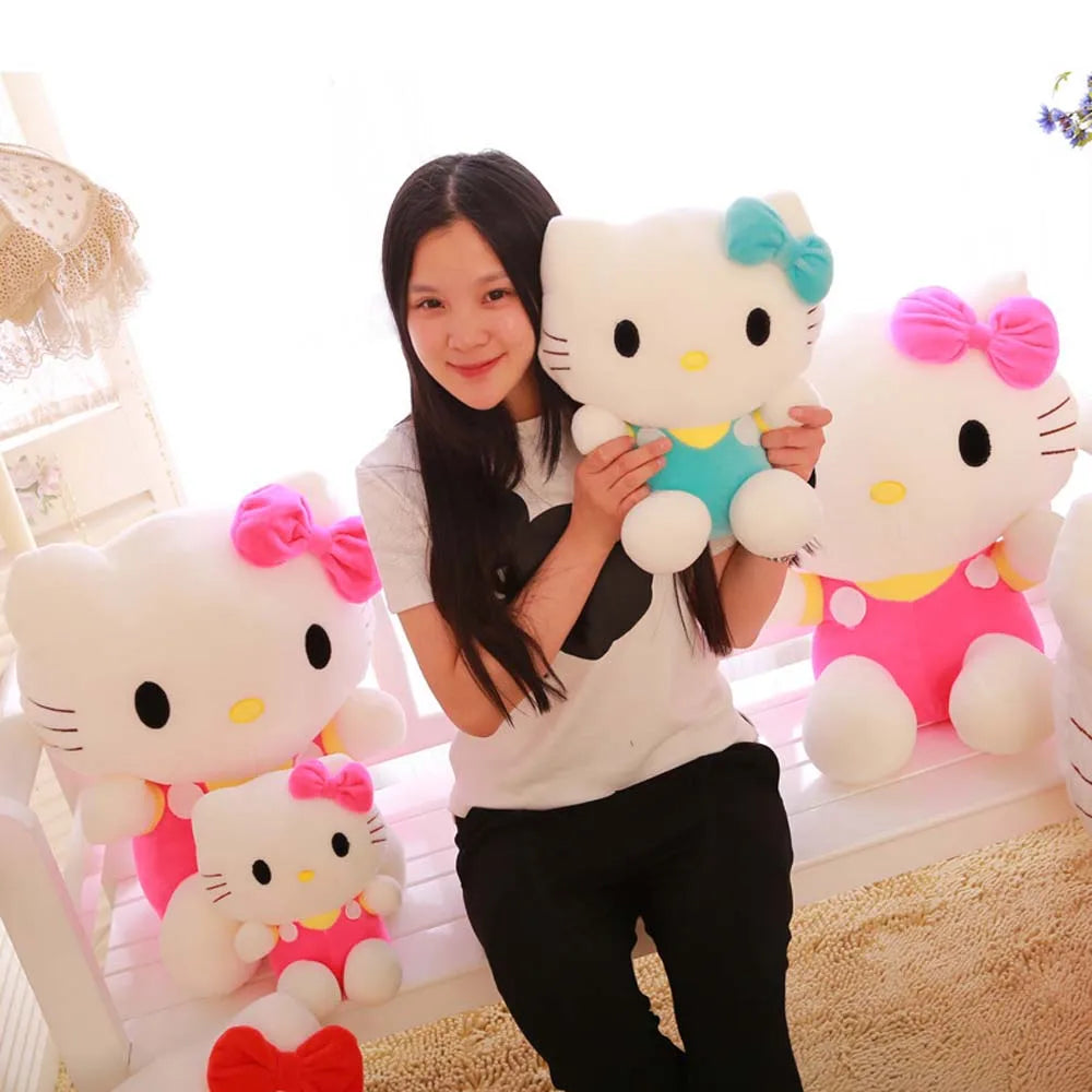 20cm Hello Kitty Plush Toys Cute Movie KT Cat Dolls Soft Stuffed kawaii Hello Kitty Toy Baby Christmas Gift