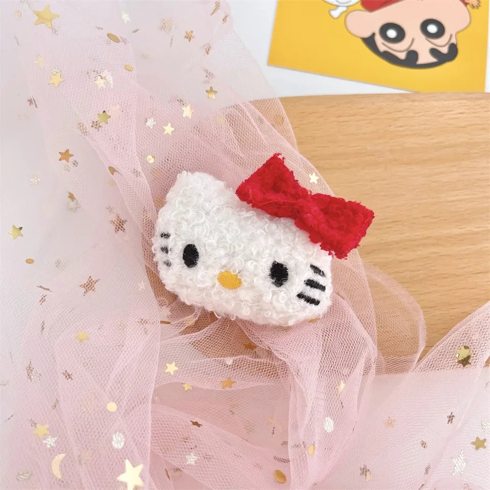 Clothes Matching Accessories Gift Hello Kitty My Melody Plush Small Brooch Bag Scarf Pin Kawaii Hello Kitty Cinnamo roll