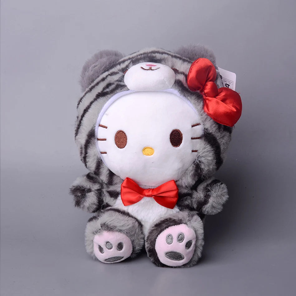 Cartoon Kawali Kuromi Hello Kitty My Melody Cinnamoroll Pillow Plush Toys Soft Stuffed Dolls for Kids Birthday Gifts