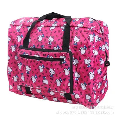 hello kitty handbag foldable luggage bag waterproof My Melody cartoon large travel storage bag messenger shoulder bag