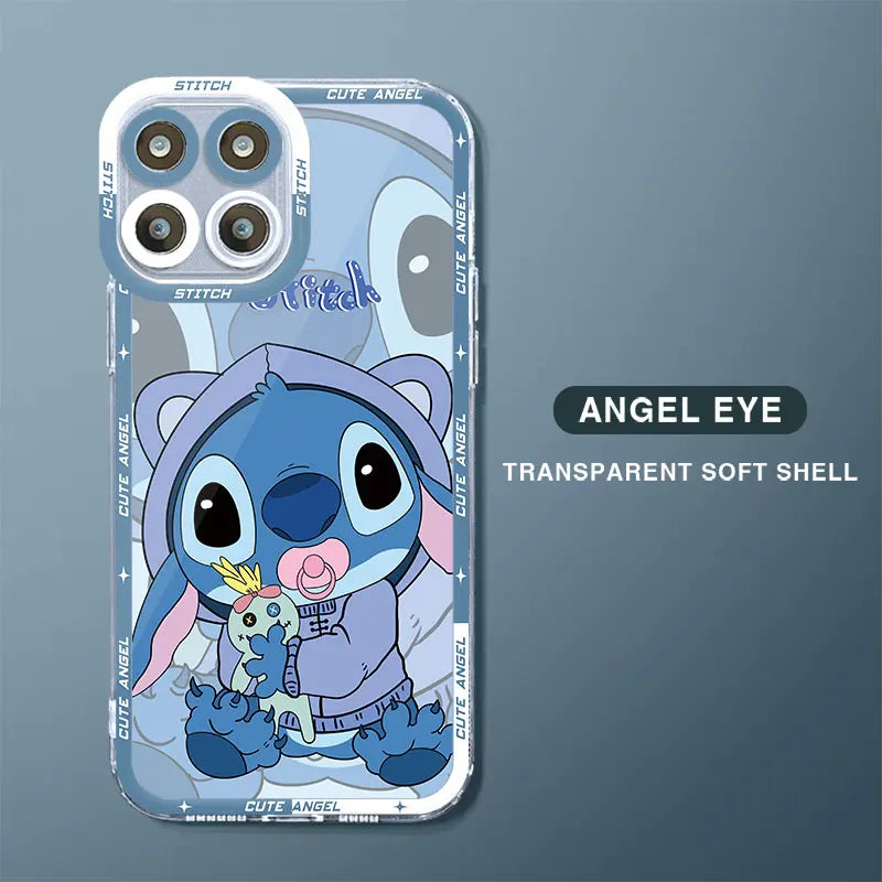 Case For Huawei Honor X8 4G X8a X9a 5G 90 Lite Angel Eye Funda Bumper TPU Phone Cover Clear Silicone Shell Stitch Angel Cute