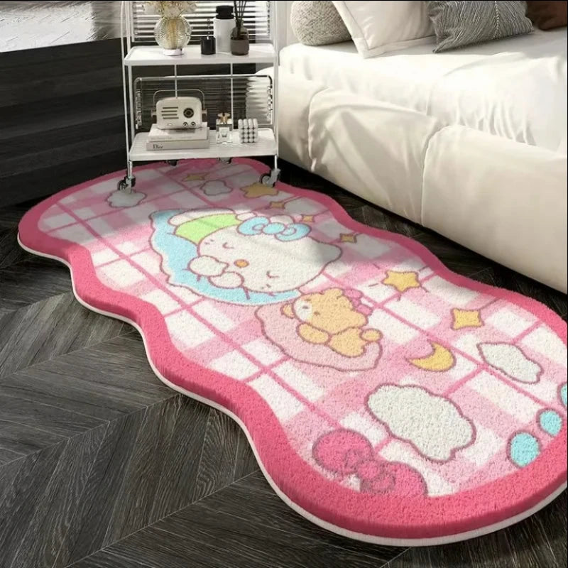 Hello Kitty Bedroom Window Stain-resistant Carpet Home Living Room Sofa Non-slip Mat Cloakroom Mat.