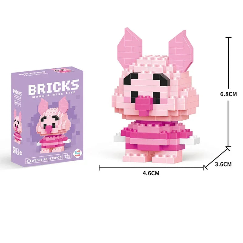 Hello Kitty Building Blocks Cartoon Character Melody Assembled Model building block Dolls Toys Children Gifts