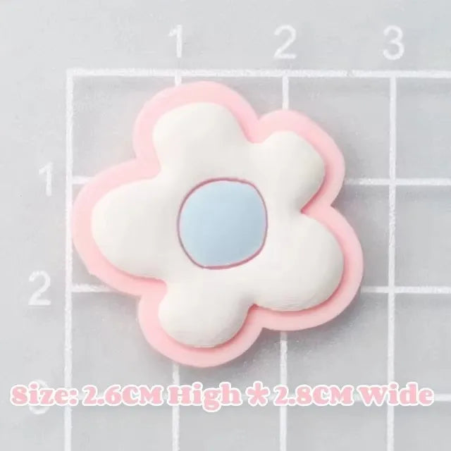 Pink Series Cute Cartoon Hello Kitty Charm Shoe Buckle Accessories DIY Removable Wooden Clogs Sandal Buckle Decoration