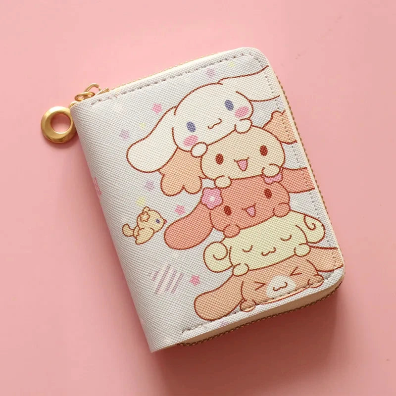 Cute Wallet Hello Kitty Coin Purse Kawaii Leather Card Holder Women Pu Casual Money Card Bag Kids Birthday Gift for Girls