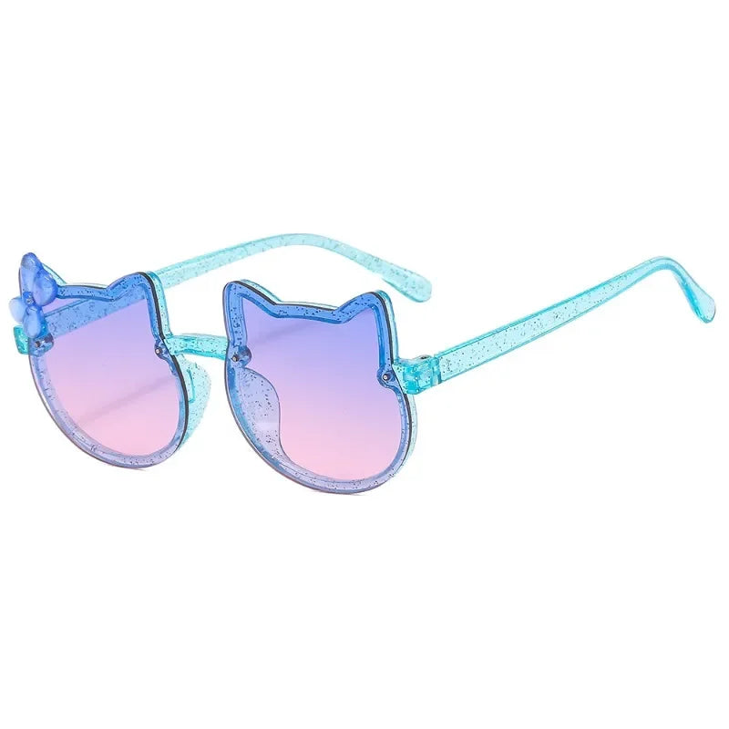 Hello Kitty Sunglasses Cartoon Anime Cute KT Cat Children Glasses Ultraviolet-proof Girls Photography Props Holiday Gifts