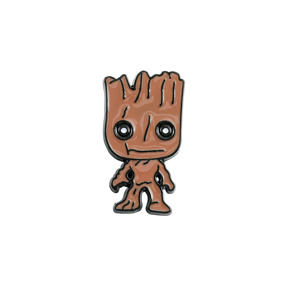 Creative Marvel Enamel Pins Superhero Metal Badge Spiderman Captain America Groot Hulk Iron Man Brooches Fashion Jewelry