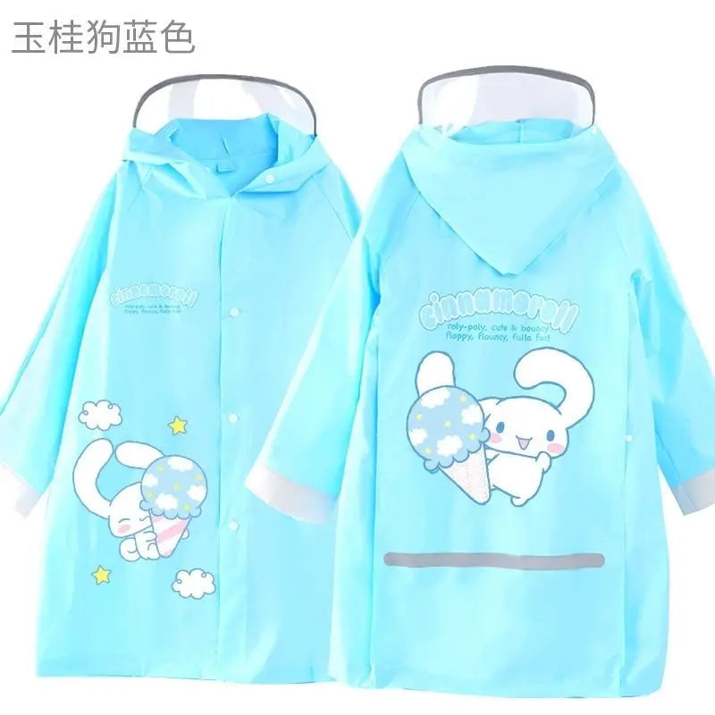 Kawaii Kuromi My Melody Hello Kitty Cute Cartoon Child Raincoat Student Poncho Outdoor Water Proof Anime Peripheral Gift