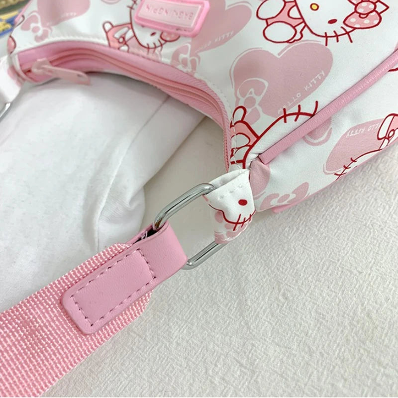 Hello Kitty Underarm Bag for Women Y2K Sanrio Kuromi Mymelody Messenger Tote Bag Cute Girls Shoulder Bag Purses Handbag