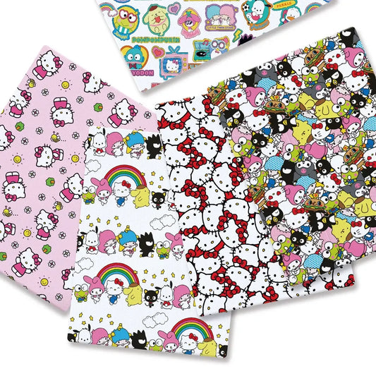 Hello Kitty 140x50CM Cartoon cotton fabric Patchwork Tissue Kid Home Textile Sewing Doll Dress Curtain Polyester cotton Fabric