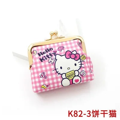 Hello Kitty Cartoon Coin Pouch Purse Creative Small Wallet My Melody Bags girls purse Kawaii Wallet Kid Purses