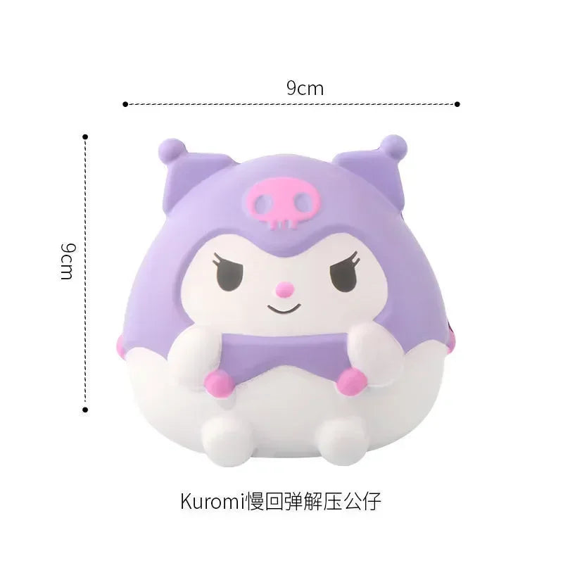 Kawaii Melody Decompression Kuromi Cinnamoroll Stress Relief Squishy Anime Cartoon Children's Hand Pinch Toy Healing Gift