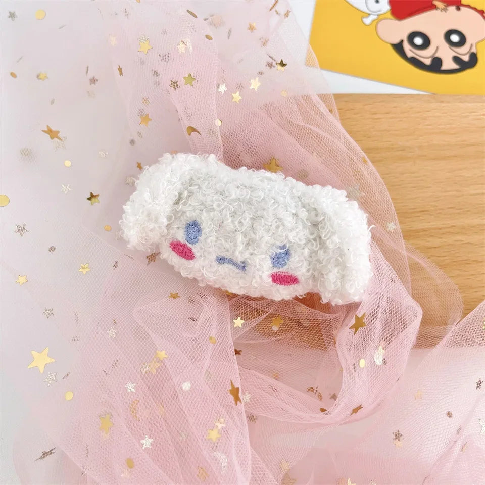 Clothes Matching Accessories Gift Hello Kitty My Melody Plush Small Brooch Bag Scarf Pin Kawaii Hello Kitty Cinnamo roll