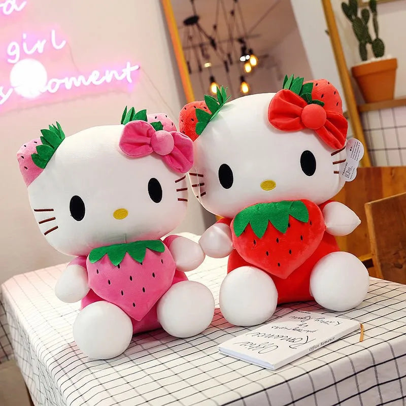 22-45cm Kawaii Hello Kitty Plush Toys Anime Kawaii Pillow Doll Stuffed Animal Children Plushies Decoration Peluche Birthday Gift