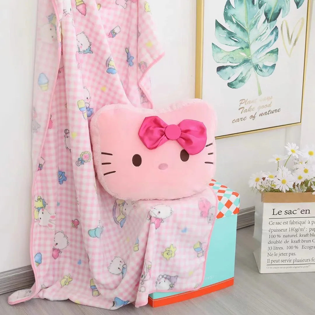 Hello Kitty Throw Blanket My Melody Cinnamoroll Kuromi on Bed Sofa Pillow Blanket Sleeping Cover Bedding Throw Bedsheet For Kids