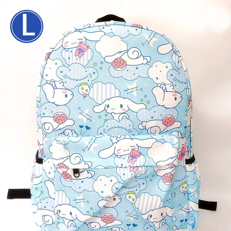 Kuromi hello kitty New Cute Backpack Large Capacity Student Schoolbag Shoulder Bag Girls Handbag Trip Storage Bag