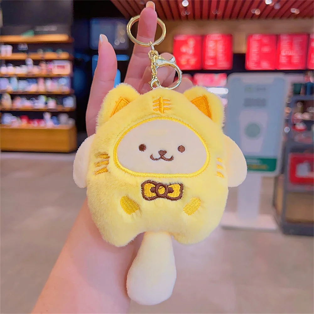 Hello Kitty Plush Keychain Dolls Kawaii Kuromi Cinnamoroll Cartoon Plush Backpack Pendant Accessories Girls Gifts Toys