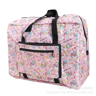 hello kitty handbag foldable luggage bag waterproof My Melody cartoon large travel storage bag messenger shoulder bag