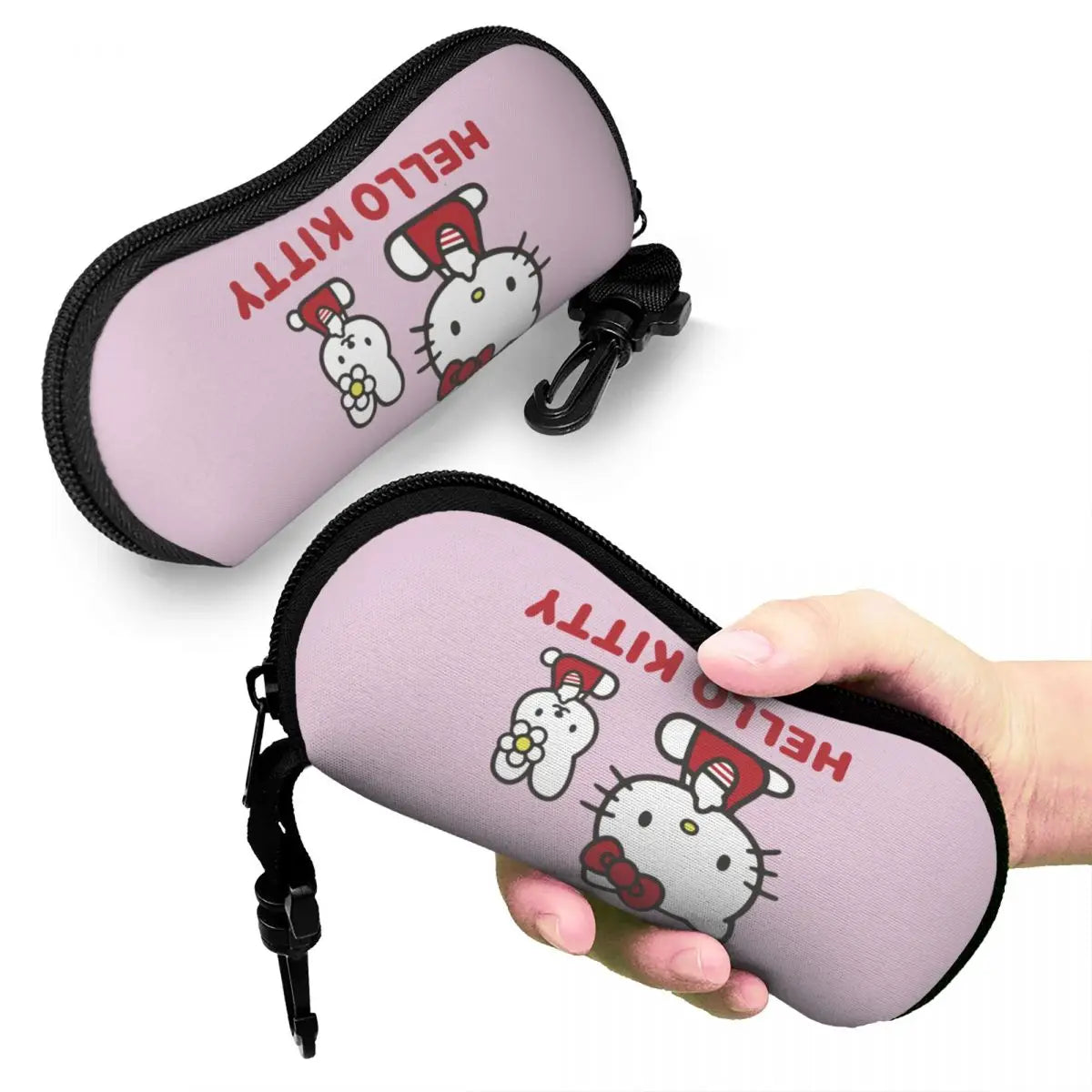 Hello Kitty Glasses Case Girls Waterproof Zipper Sunglasses Storage Box Harajuku Eyeglasses Box