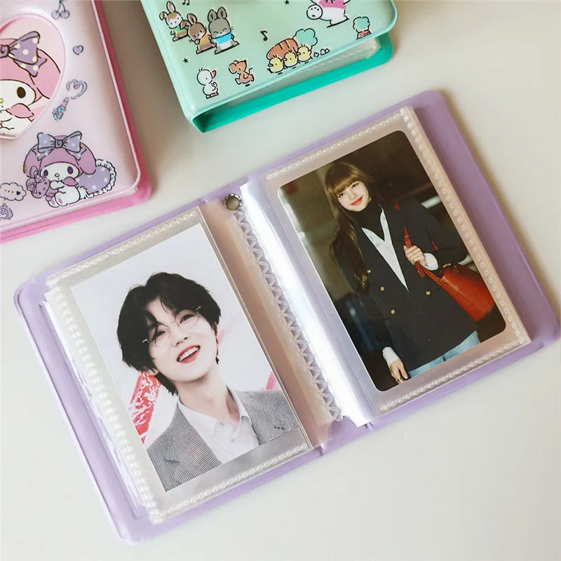 Kawaii Storage Photo Album Gift  Kuromi Cinnamoroll Truck Card Binder 3-Inch Card Holder Mini Toys Gift for Kids Anime